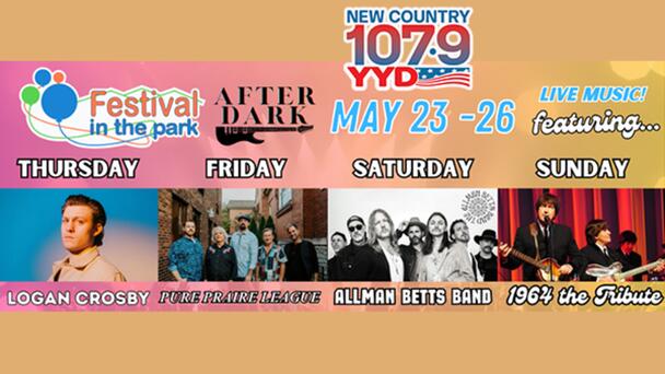 Win Tickets to All 4 Shows at Festival in the Park After Dark at Berglund Performing Arts Theatre From New Country 107.9 YYD!