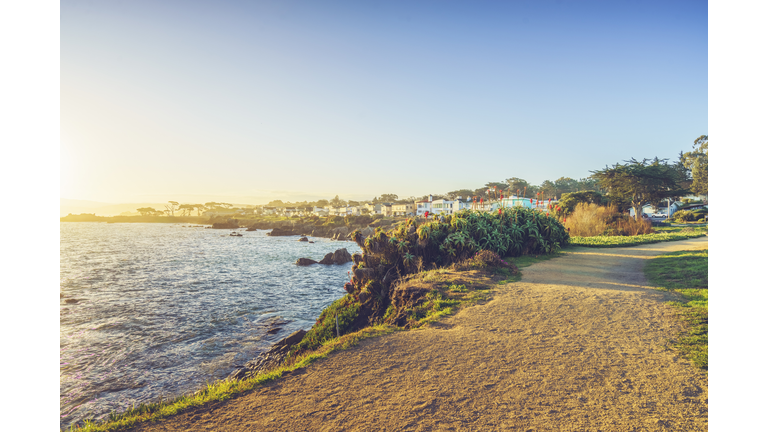 scenic carmel beach of Carmel-by-the-Sea,California