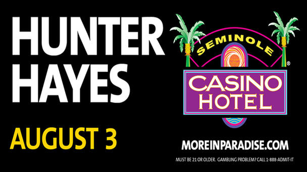 Win Hunter Hayes Tickets at Seminole Casino Hotel!