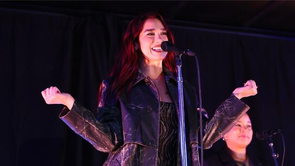 WATCH: Dua Lipa Takes Over Times Square With Surprise Pop-Up Concert