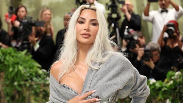 Kim Kardashian Wears Extreme Corset In Sheer Metal Dress At The Met Gala