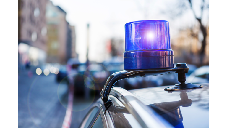 Police light on a civil car of the german police - (Berlin, Germany)