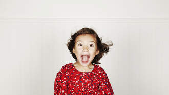 Little Girl is Delighted to Find Her Dress has Pockets