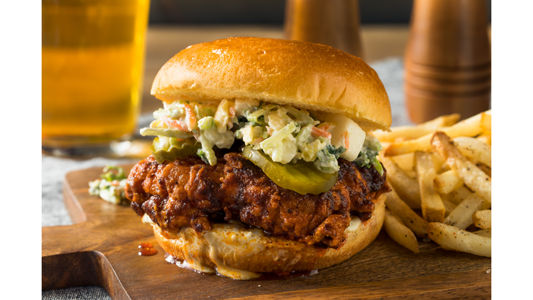 Homemade Spicy Nashville Hot Chicken Sandwich