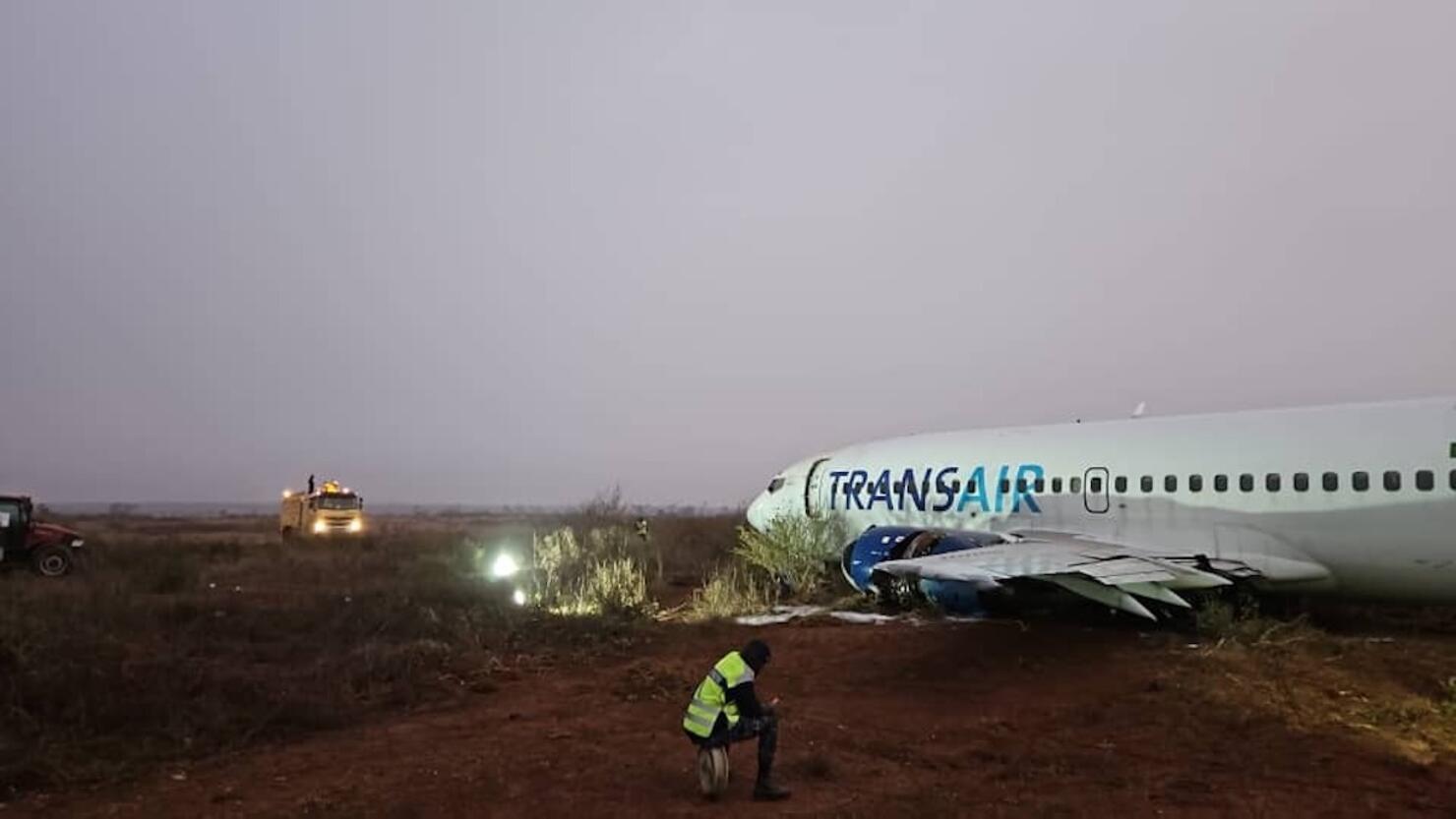 Boeing 737 skids off runway at airport in Senegal