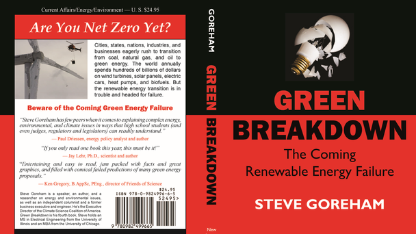 Steve Goreham New Book Green Breakdown: The Coming Renewable Energy Failure