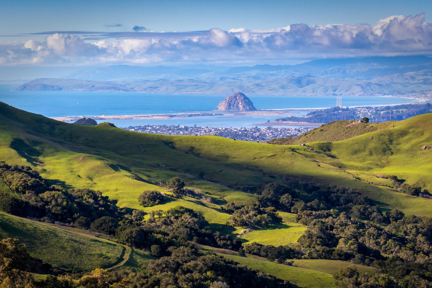 View Of Morro Bay From a Country Road