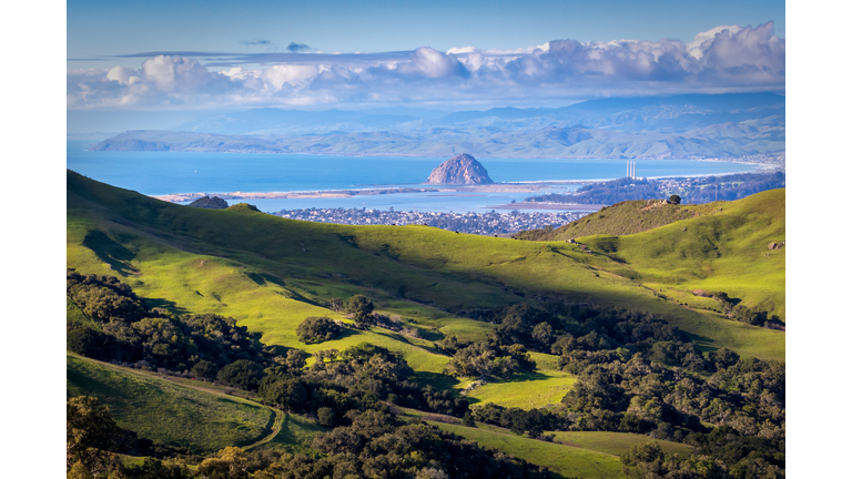 View Of Morro Bay From a Country Road