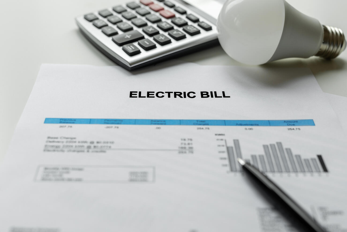 Electric bill charges paper