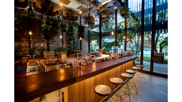 View inside a bar - no people