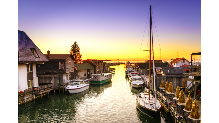 Sunset in Leland, Michigan