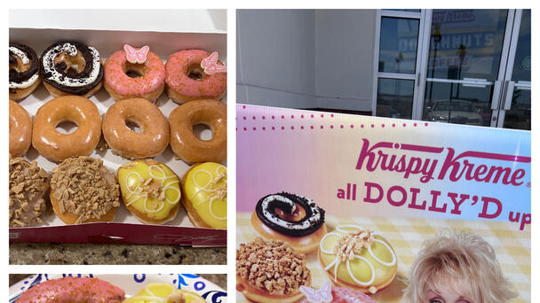 I tried the Dolly Parton donuts from Krispy Kreme!