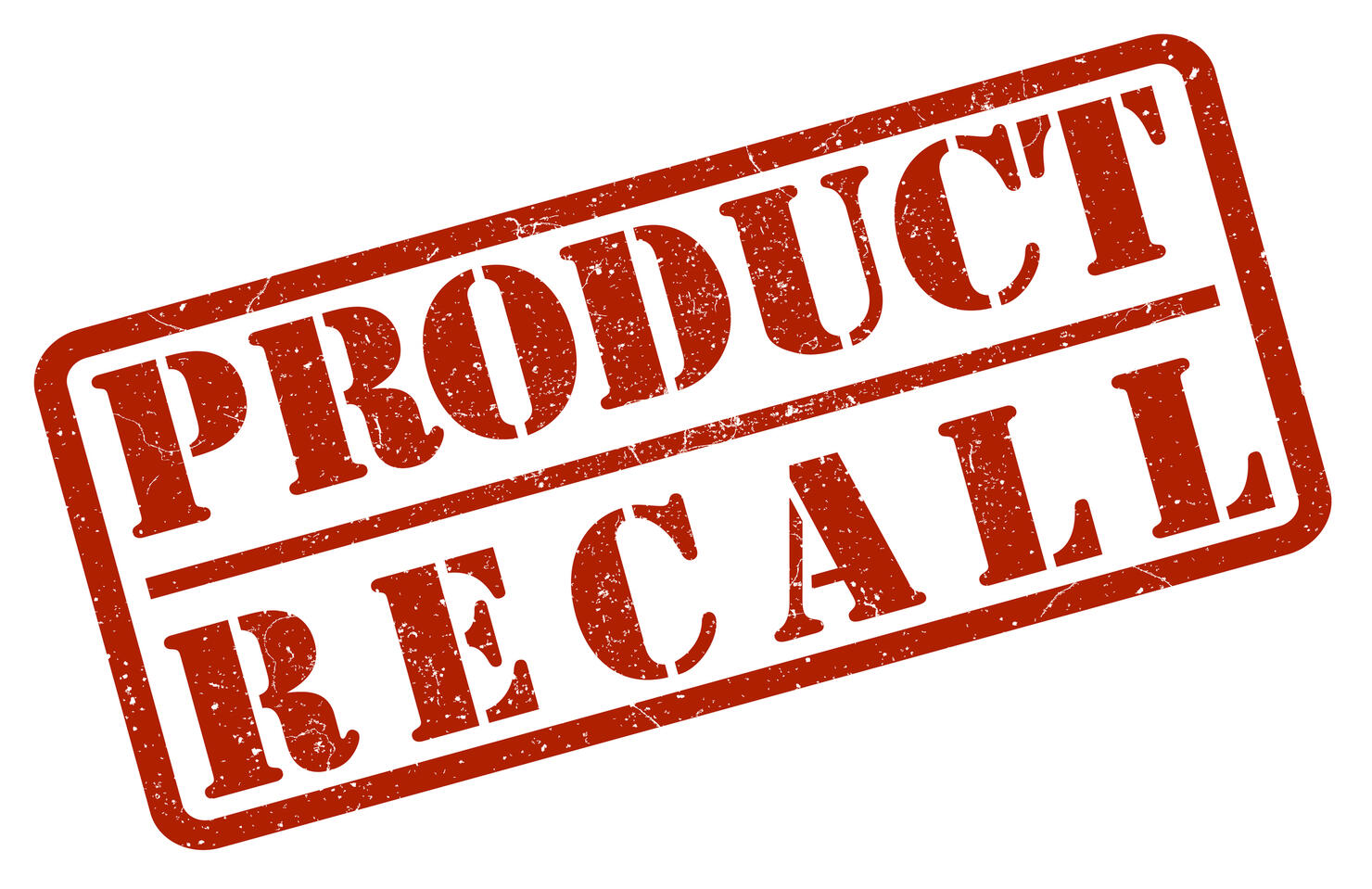 red product recall rubber stamp print on white background vector illustration