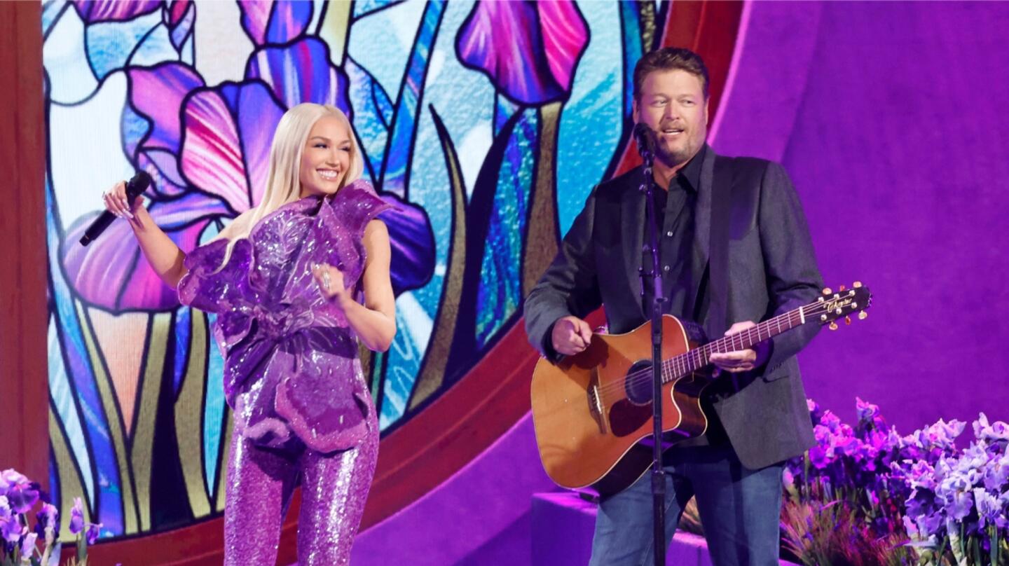 Blake Shelton & Gwen Stefani's Love Story Blooms On Stage At ACM Awards