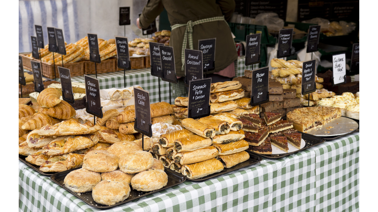 Pastries on a baker's stall