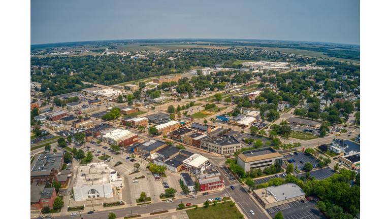 Aerial view of the suburb of Belvidere, Illinois