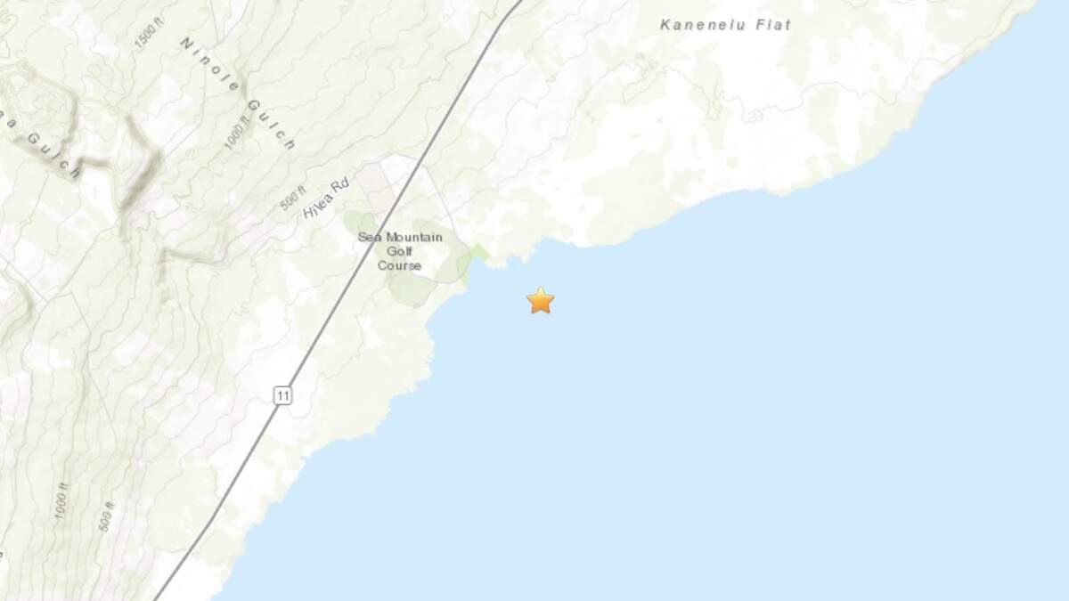 A magnitude 2.9 earthquake was reported in the United States