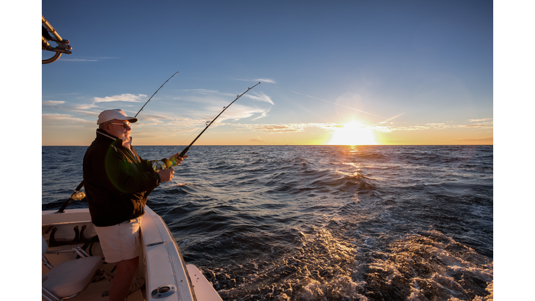 Elderly Man Fishing