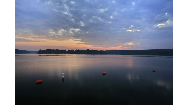 Sunset at the Cedar Lake, Shawnee National Forest, Illinois, USA