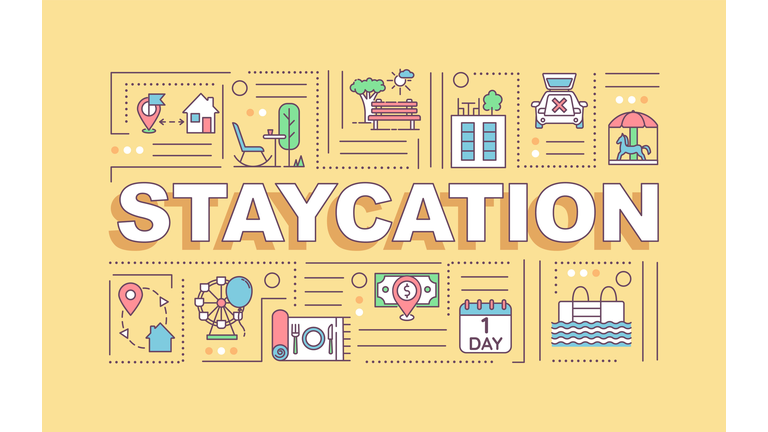 Staycation word concepts banner