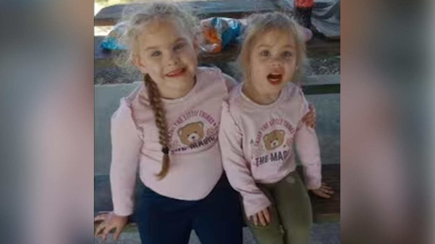 6-year-old Jalie and 4-year-old Erin Brunett