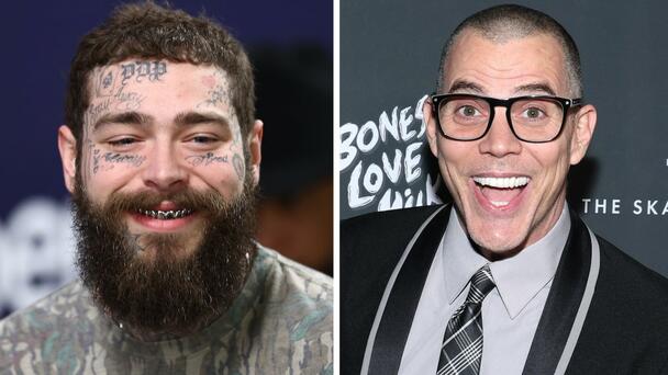 Post Malone Gives Steve-O Extremely Vulgar Face Tattoo