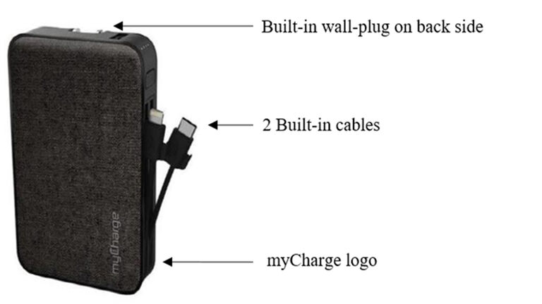 Recalled myCharge POWER HUB All-In-One 10,000mAh portable charger