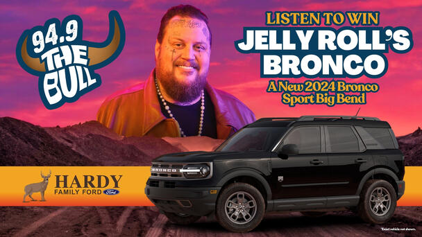 Listen to win Jelly Roll's Bronco 5 times a day starting with the Bobby Bones Show!
