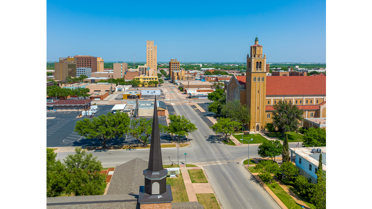 Aerial View of Abilene Texas Downtown Area