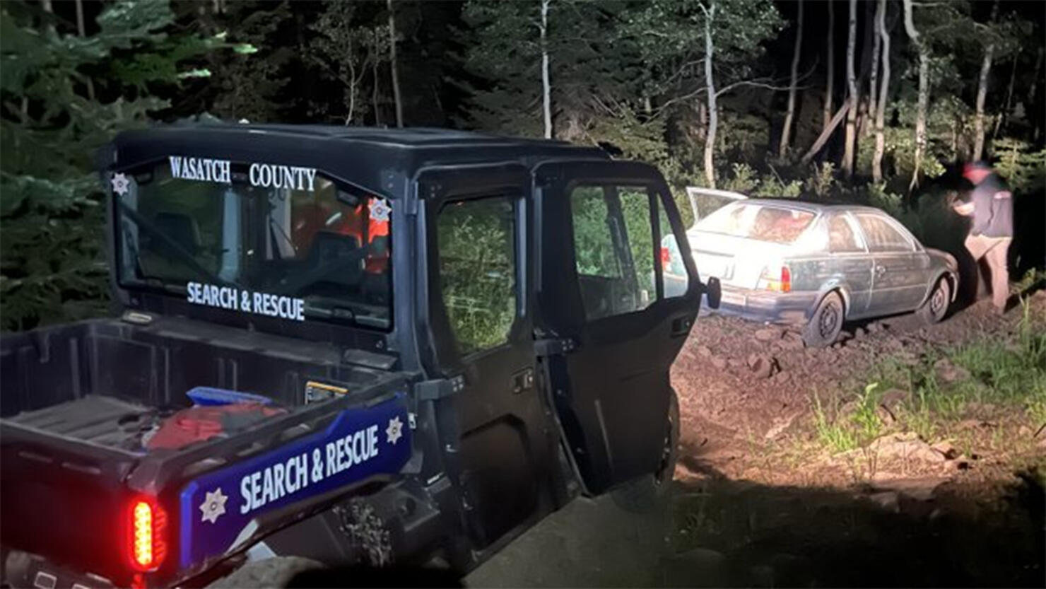 A stranded driver is rescued