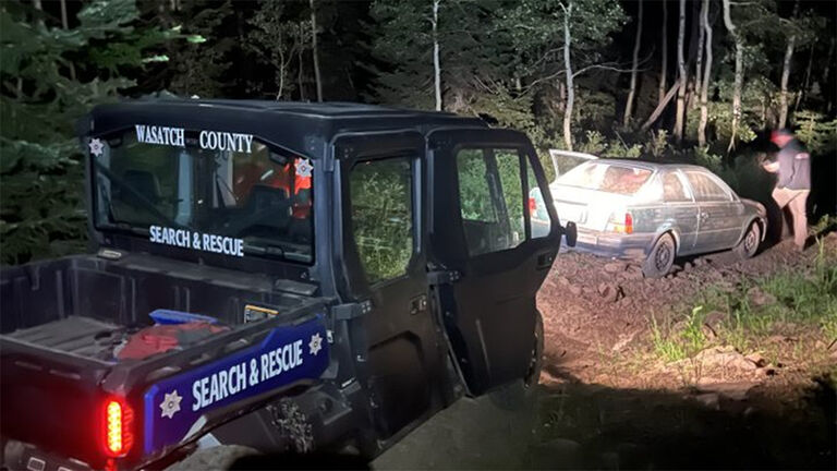 A stranded driver is rescued