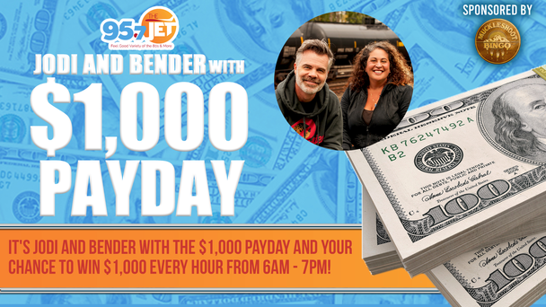 Jodi and Bender with the $1000 Pay Day