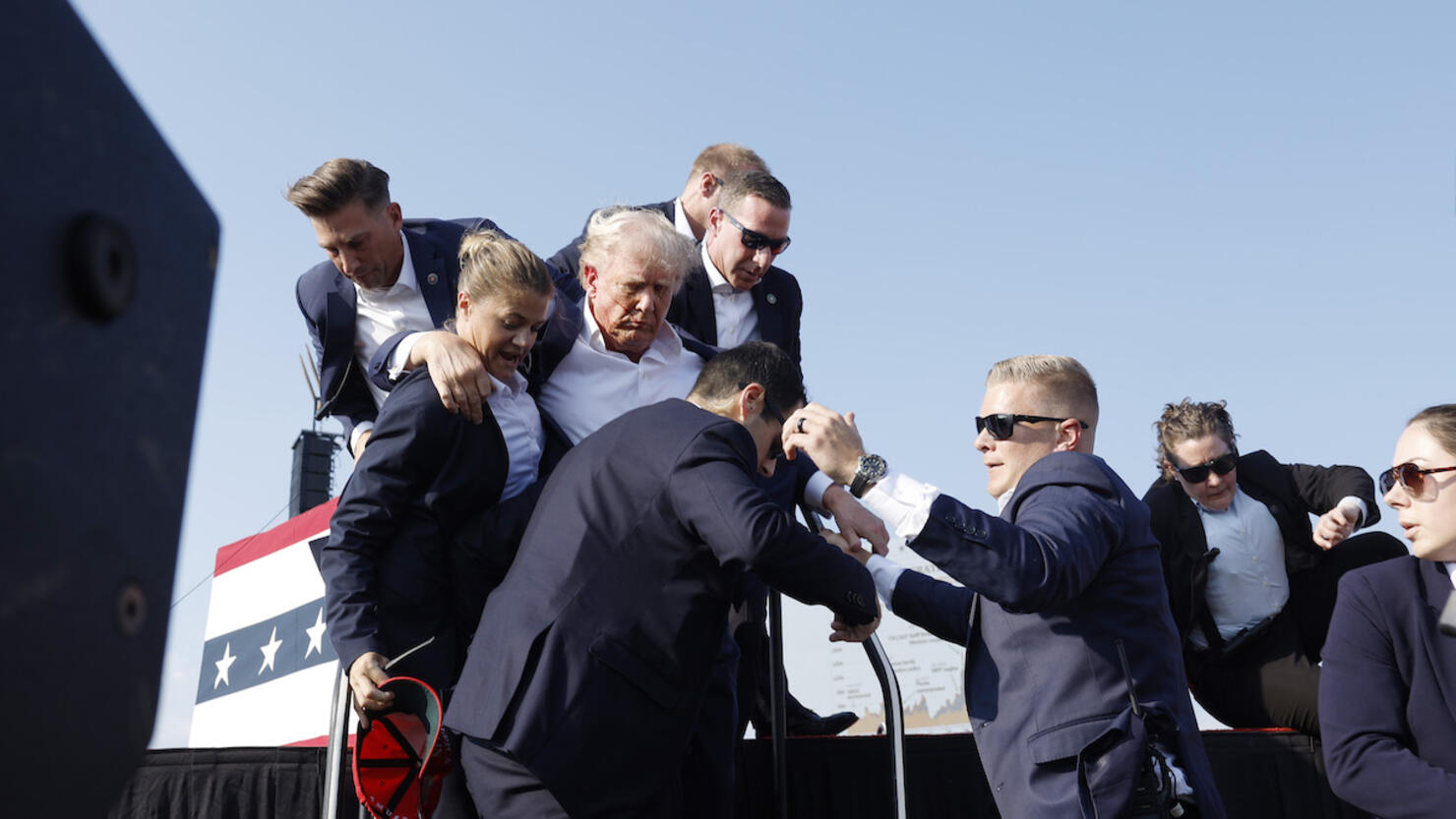 Donald Trump Injured During Shooting At Campaign Rally In Butler, PA