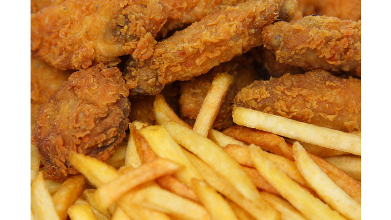 Chicken and Potato Chips Background