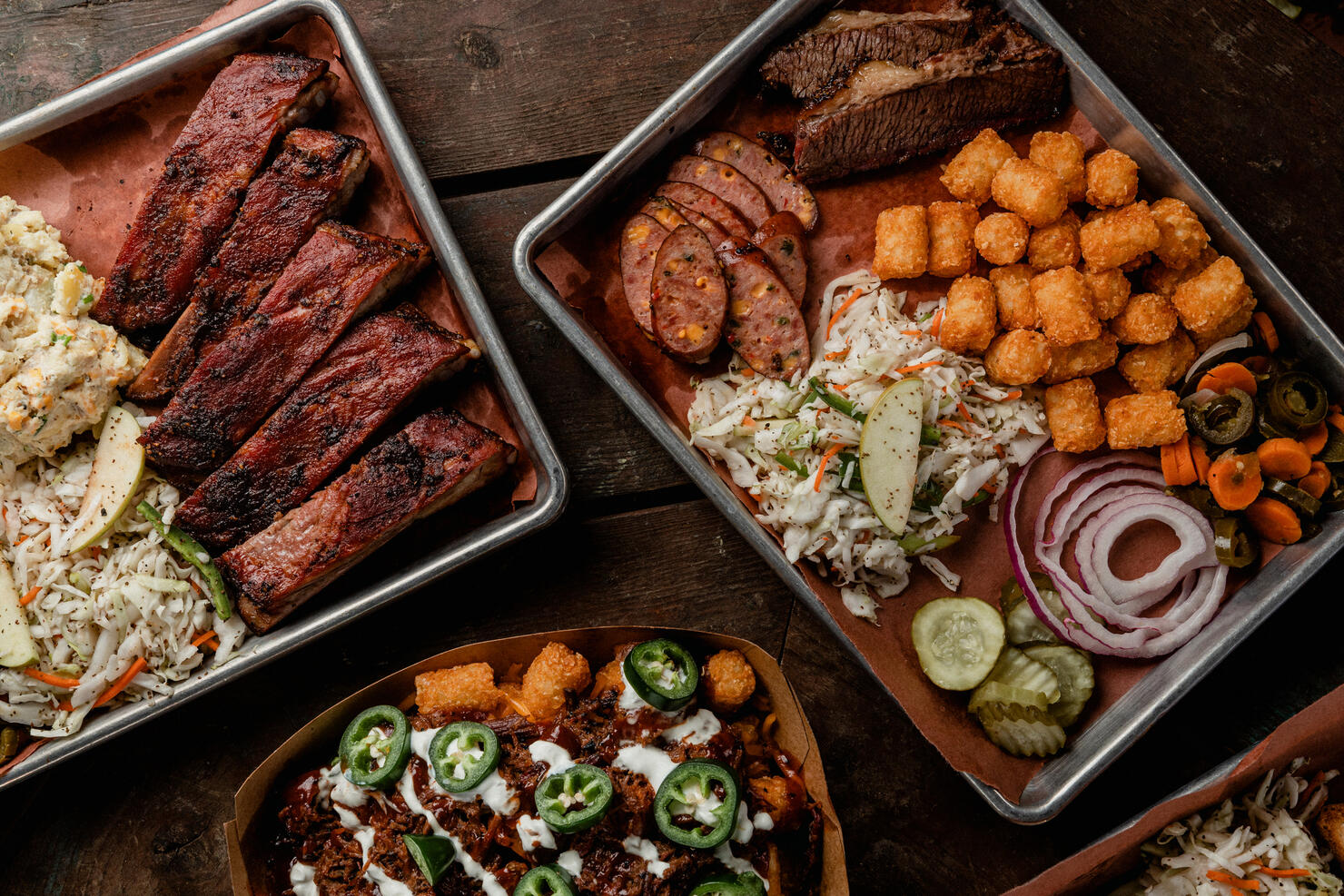 Tabletop Scene of Texas Barbecue