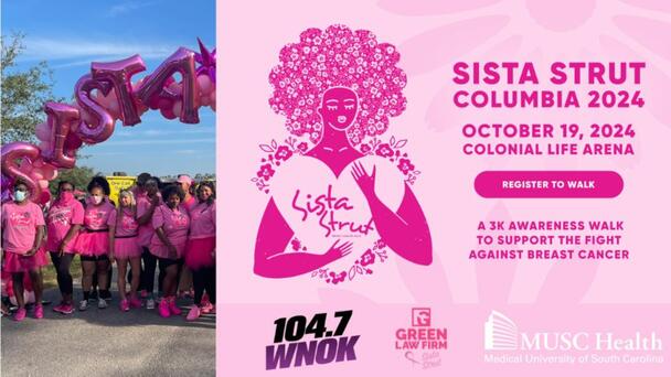 Sign up now for Sista Strut - A 3K Breast Cancer Awareness Walk!