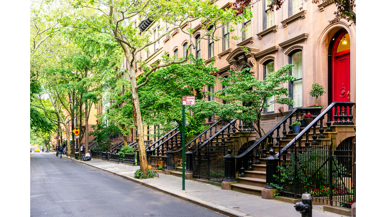 Residential buildings in West Village, New York City, USA