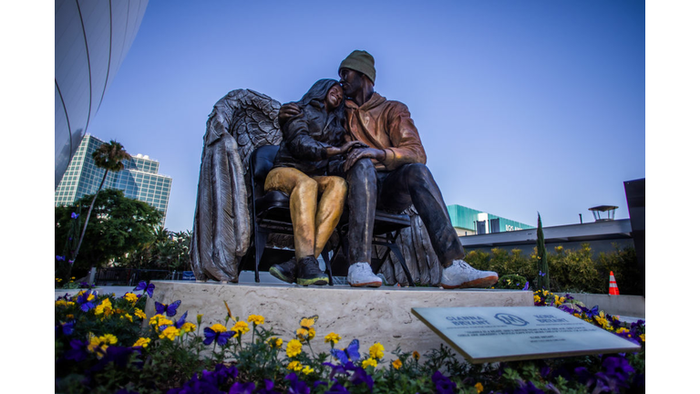 The Los Angeles Lakers Unveil New Statue Honoring Kobe Bryant And His Daughter Gianna Outside Crypto.com Arena