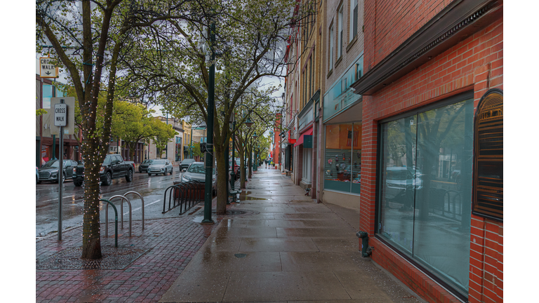 Sidewalk Down Front Street