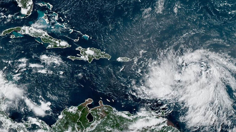 Satellite View of Potential Tropical Cyclone Five 