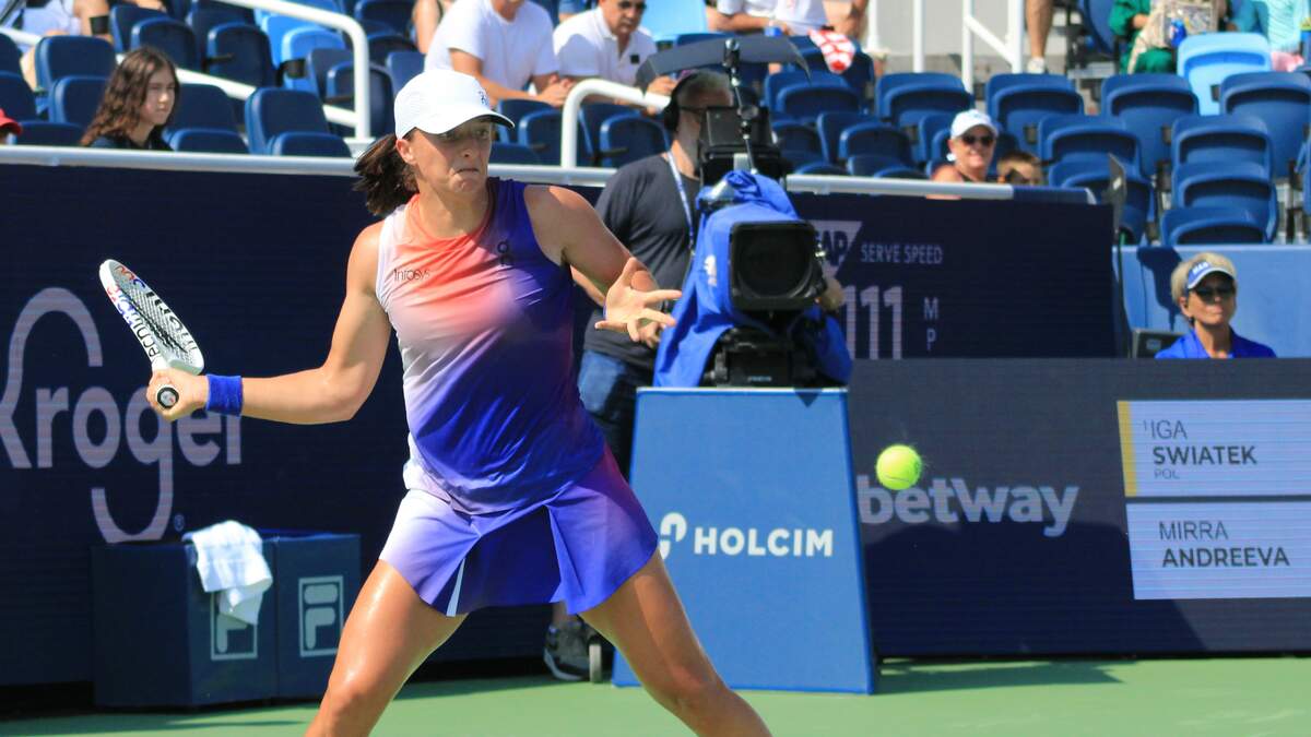 2024 Cincinnati Open Quarterfinals Swiatek vs Andreeva Kiss 107.1