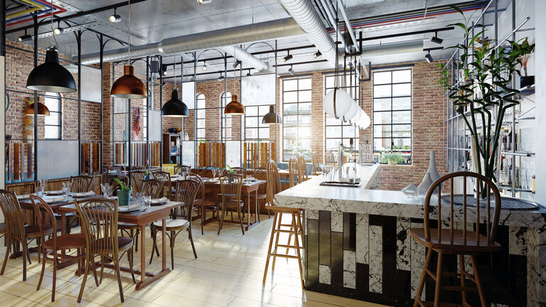 modern restaurant interior design.