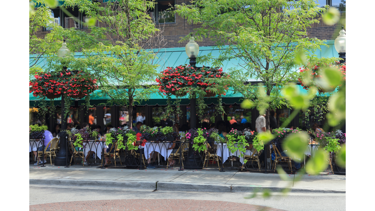 Outdoor Cafe in Chicago Illinois