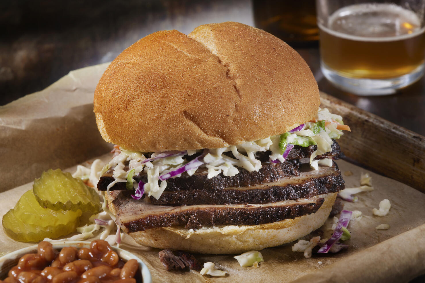 Smoked Beef Brisket Sandwich