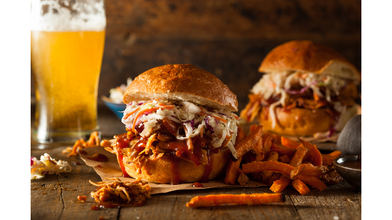 Homemade Pulled Chicken Sandwich
