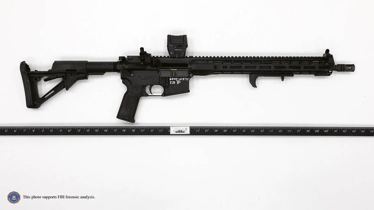Thomas Crooks’ rifle as recovered at shooting site.
