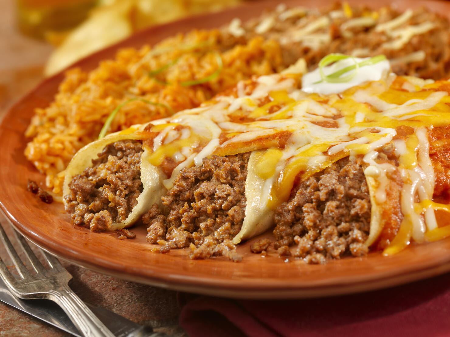 Entomadas or Beef Enchiladas