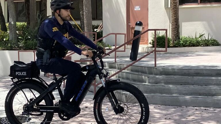 West Palm Beach Police Officer On Police Bike