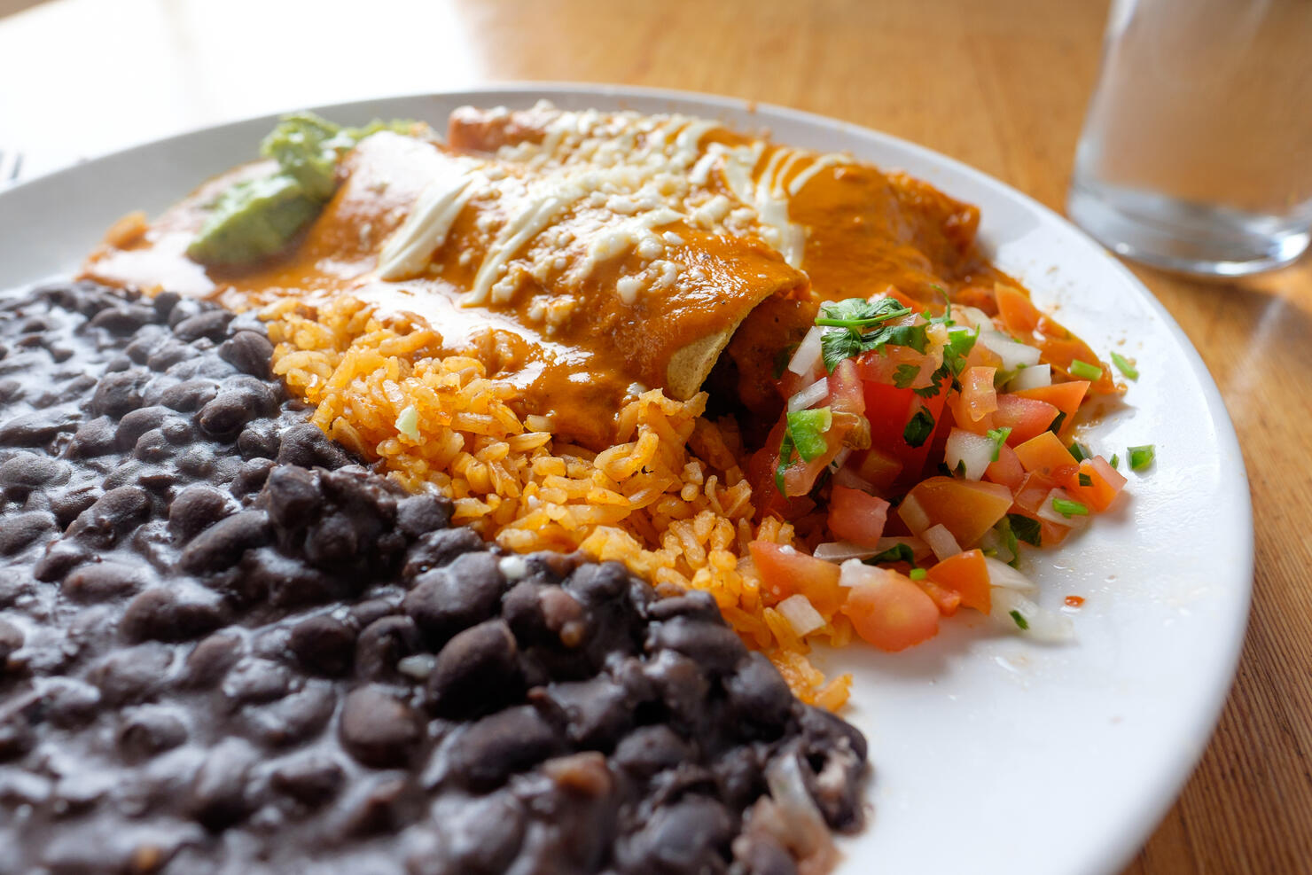 Mexican Restaurant Enchiladas Plate