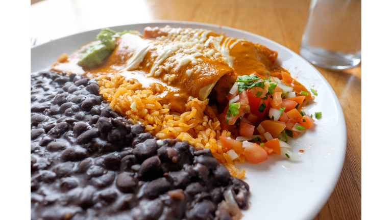 Mexican Restaurant Enchiladas Plate